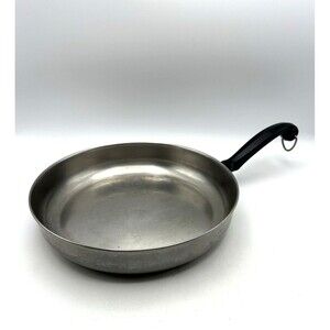 Vintage Farberware Frying Pan Skillet 10" Stainless Steel Aluminum Clad No Lid